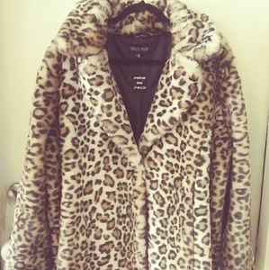 Vegan Leopard Fur Jacket Current Mood DollsKill